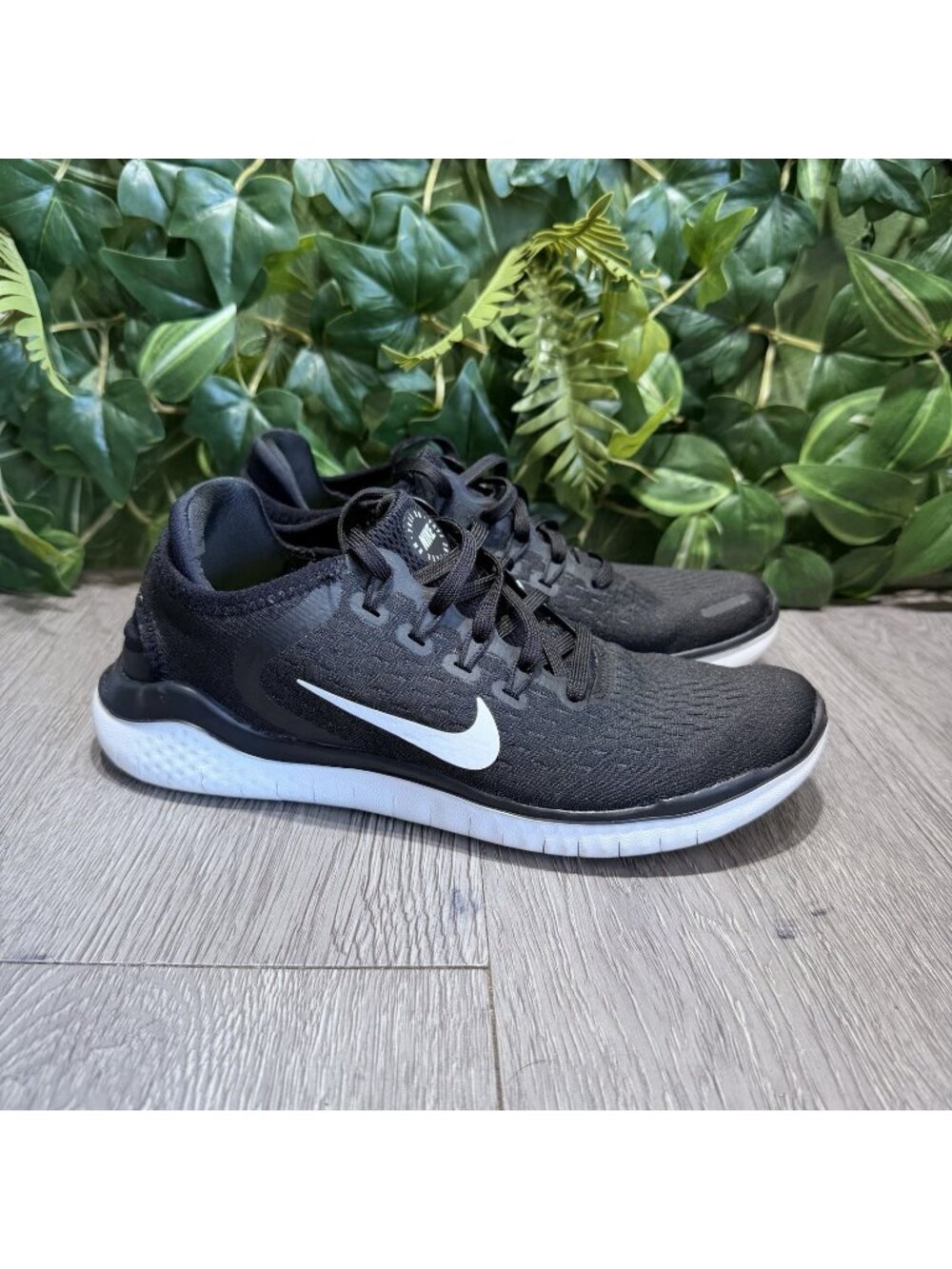 Nike Women's Nike Free RN 2018 Black White Run 942837-001 Womens Size 7